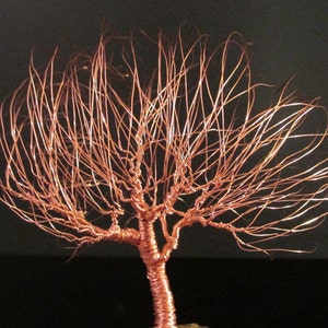 Copper Art Wire Tree Sculpture of Windswept Willow image 4