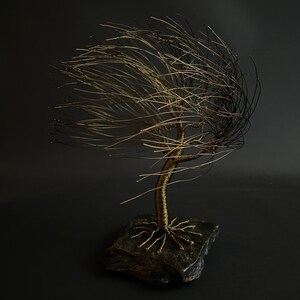 Bronze Willow Tree Sculpture Anniversary Gift Idea Wire Tree Sculpture Bronze Anniversary Gift Living Room Decor Bronze Art image 7