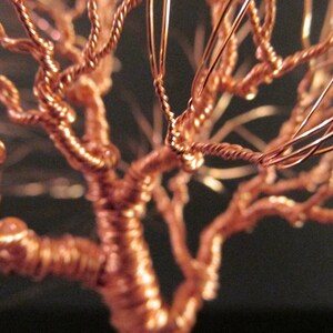 Copper Art Wire Tree Sculpture of Windswept Willow image 5