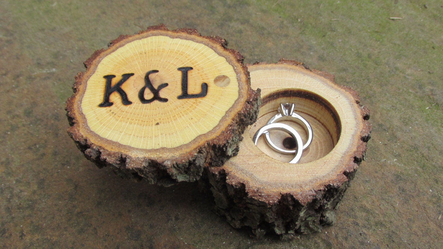 rustic ring box