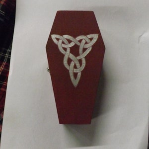 Hand Painted Celtic Triangle Coffin Box
