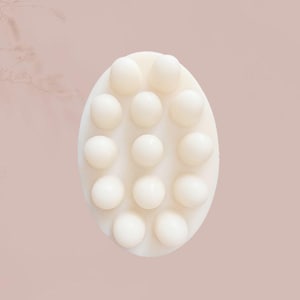 Lotion Massage Bar 3.5 oz Handmade with FREE Optional Additives, Use For Daily Moisturizing or Tension Massages, Oval, Knobby, Custom Gift