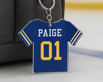 Portachiavi con maglia da hockey della squadra / Set personalizzato / Regalo personalizzato della squadra