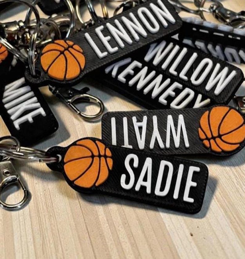 Personalized Basketball Team Keychains | Pack of 12 | Custom Player ...