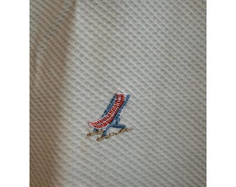 Brooks Brothers Stretch Cream Seersucker Trousers | Embroidered Size 6 Resort