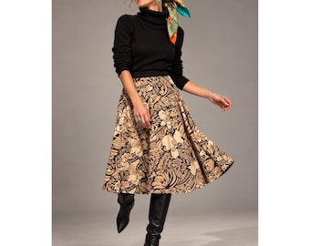 Spódnica plisowana Tracy Reese w stylu vintage, 100% jedwabiu, z tropikalnymi kwiatami, w kształcie litery A, rozmiar 4