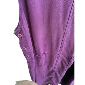 VTG AKS Amy K Sue Plum Corduroy Dress Tencel Maxi Lagenlook Art Teacher 1X image 5