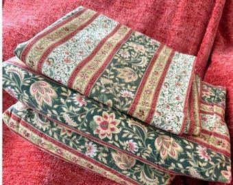 COTTAGECORE fabric 3 panels: cotton; quilted; flannel for matching set