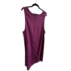 VTG AKS Amy K Sue Plum Corduroy Dress Tencel Maxi Lagenlook Art Teacher 1X image 6