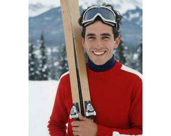 ASPEN Skiwear Green Tree Logo Vintage Navy Blue Turtleneck Layering Authentic