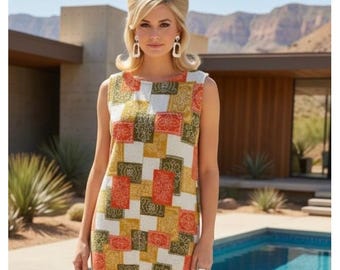 Toalla vintage de los años 60 fabricada por sindicatos, modelo MCM ILGWU, talla mediana.