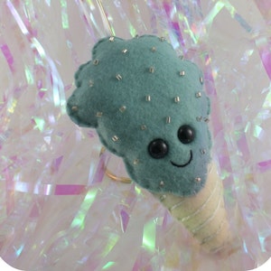 Cotton Candy Plush Ornament - Blue