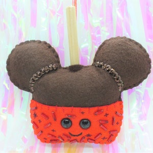 Mickey Ohr Candy Apple Plüsch Ornament - rote Sprinkles