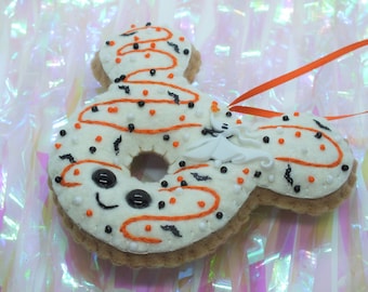 Mickey Ear Doughnut Plush Ornament - White Halloween Zero Sprinkles