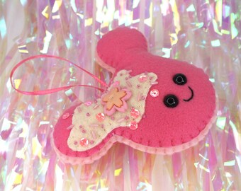 Mickey Pancake Plush Ornament - Cherry Blossom