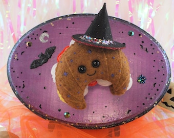 Strawberry Banana & Cream Croissant Witch Plush Art