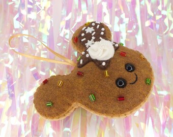 Mickey Ear Pancake Plush Ornament - Christmas Fruitcake