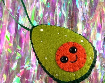 Avocado with salt Plush Ornament