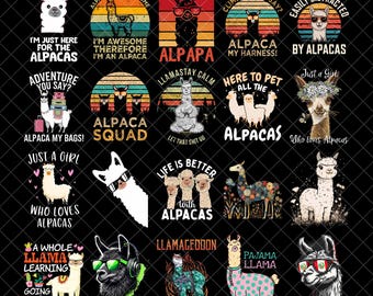 Funny Alpapa Digital Download, Fathers Day PNG, Cool Dad Design, Retro Alpaca Art, Grandad Gift, Father Figure Present, 300 DPI