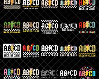 ABCD Teacher Png bundle, First day of School Png, Back To School Png, Back In Class Png, Teacher Rock Png, ABCD Teacher , Teacher Team