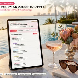 Luxe Bachelorette OS | Interactive Itinerary, Budget Splitter, MOH Guide (Digital Download) image 3