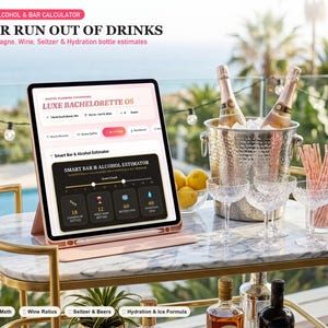 Luxe Bachelorette OS | Interactive Itinerary, Budget Splitter, MOH Guide (Digital Download) image 5