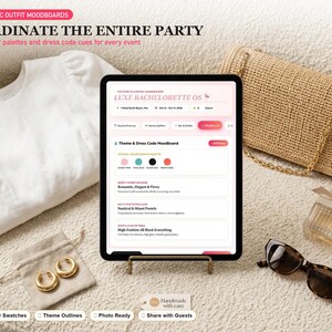 Luxe Bachelorette OS | Interactive Itinerary, Budget Splitter, MOH Guide (Digital Download) image 6