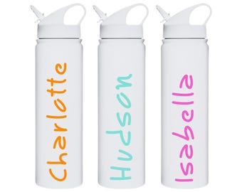 Personalized Water Bottle | Bridesmaid Gift | Custom Name Bachelorette Party Favor | Tropical