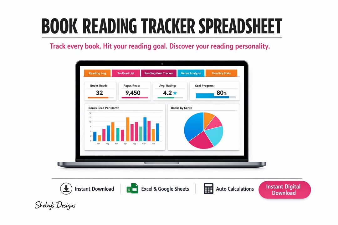 Reading Plan Spreadsheet Example Book Reading Tracker Spreadsheet | Reading Log & Book List Organizer ...