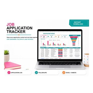 Job Application Tracker Spreadsheet | Job Search Organizer (Google Sheets, Excel)