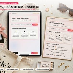 Luxe Bachelorette OS | Interactive Itinerary, Budget Splitter, MOH Guide (Digital Download) image 9
