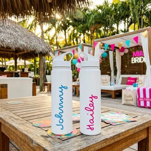Personalized Villa Water Bottle | Custom Name Bachelorette Bridesmaid Gift 画像 11