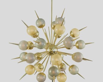 Multicoloured Murano Glass and Brass Sputnik Chandelier, 2025