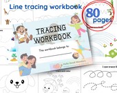 80 Tracing Worksheets, Preschool Workbook, Fine Motor Skills, Line practice, Toddler Activity, Early Learning, Homeschool PDF, Kindergarten