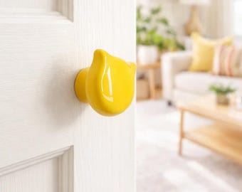 Tirador de cajón de cerámica con diseño de búho de dibujos animados de colores/Lindo tirador para puerta de armario/Perilla de muebles de aleación/cerámica de un solo orificio para cajones y armarios