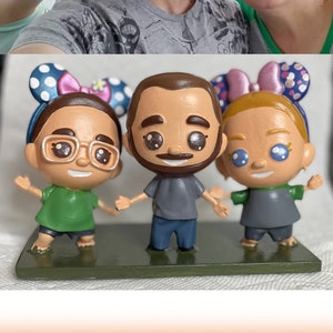 3D Printed Custom Figure Special Memory Handmade from Photo image 1