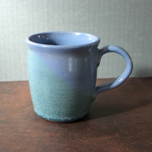 Handmade Studio Pottery Mug - Purple & Green Ceramic Cup