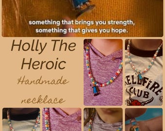 Holly the heroic necklace (plastic pony beads)