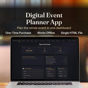 Corporate Event Management System | Conference & Gala Planner, Vendor Bids, Budget, Reports | Offline