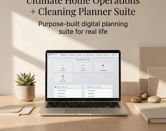 Ultimate Home Operations + Cleaning Planner | Digital Home Management System Maintenance & Inventory Tracker
