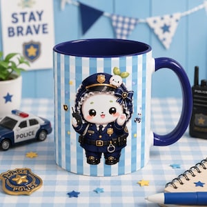 Merochi Dango Ploice Mug, Kawaii Japanese Ceramic Cup, brave souls Lover Gift (11 oz)