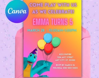 Editable Kids Empire Birthday Invitation - Digital Download