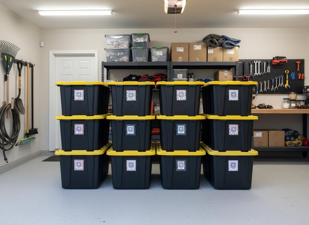 Storage Container Labels | Bin Organization Tags | QR Codes | Laminated ...