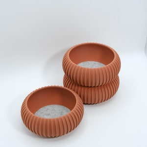 Nara Stackable Trinket with Felt (Set of 3)  | Catchall Tray | Jewellery Dish | Desk Organiser