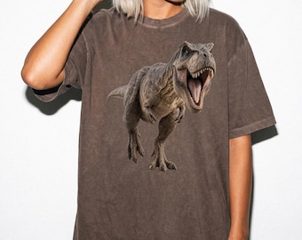 Vintage Jurassic Dinosaur 90-tals grafisk t-shirt, retro T-Rex-skjorta 90-tals grafisk t-shirt, dinosaurietopp, nostalgi naturgåva
