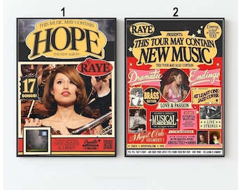 Custom Raye Tour 2026 Poster Concert Wall Art Print