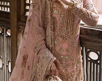 Pakistani indian organza net dress ready made deliver in 3 to 4 days