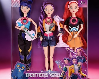 Kpop Style Fashion Doll Set Girl Group Inspired Collectible Dolls Poseable Display Toy Gift
