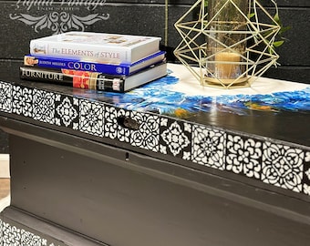Artistically hand painted with original art on a handmade antique Chest.