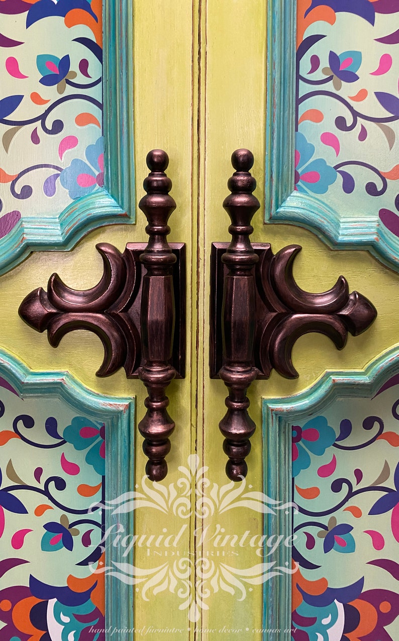 Boho Chic Armoire. Whimsical Armoire. Bedroom Armoire. Etsy